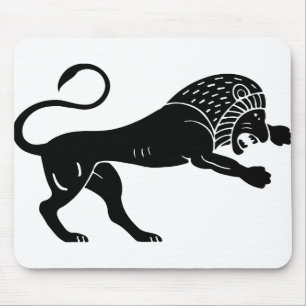 Tapis De Souris Afrique Animal Big Chat Feline Lion Silhouette