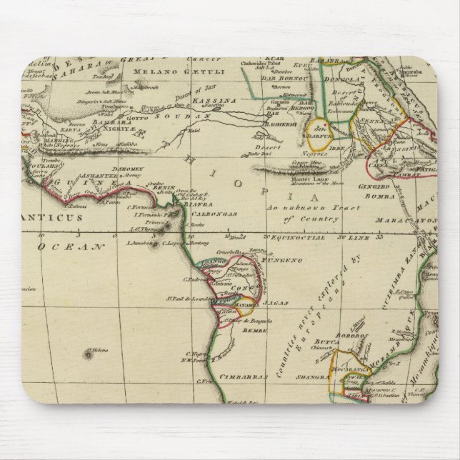 Tapis De Souris Afrique aux frontières définies (Devant)