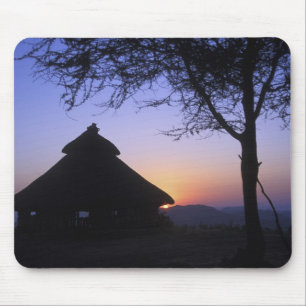 Tapis De Souris Afrique, Éthiopie, région du fleuve Omo, coucher