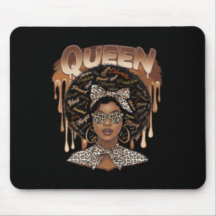 Tapis De Souris Afro-Américaine Pour Une Femme Noire Forte Et Éduq