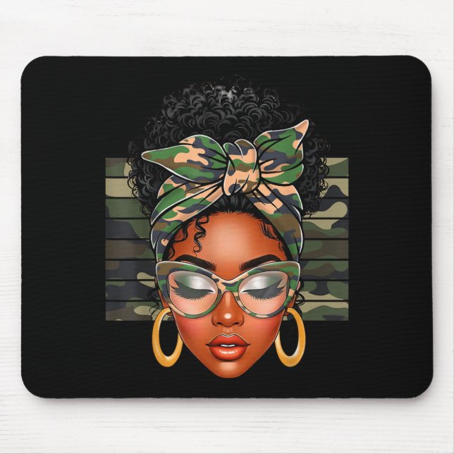 Tapis De Souris Afro Black Women African American Black History Mo (Devant)