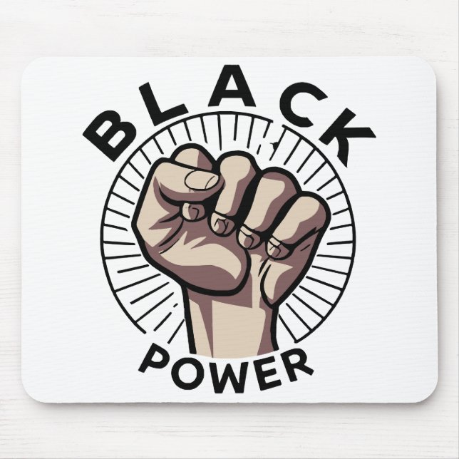 Tapis De Souris Afrocentrique Black Power (Devant)