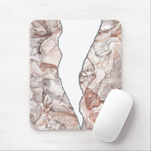 TAPIS DE SOURIS AGATE EN MARBRE D'OR CLAIR PARTIES SCINTILLANT EN