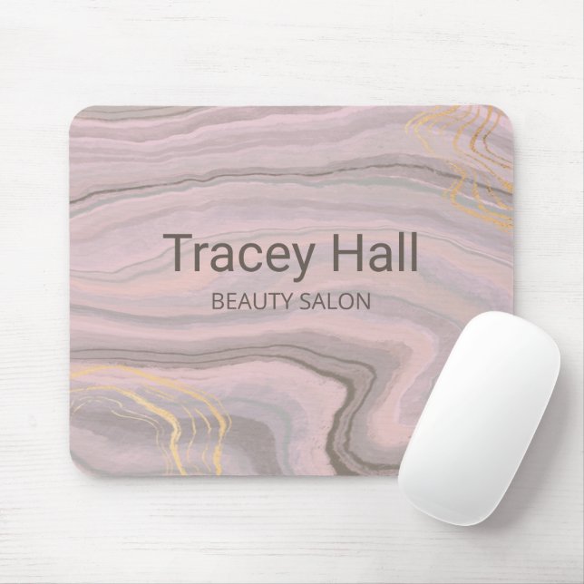 Tapis De Souris Agate terreuse rose pourpre (Avec souris)