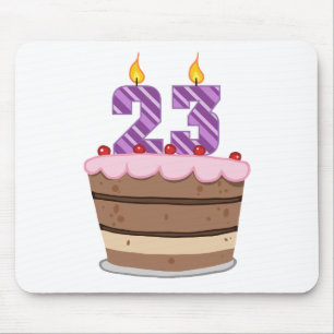 Tapis De Souris Age 23 on Birthday Cake