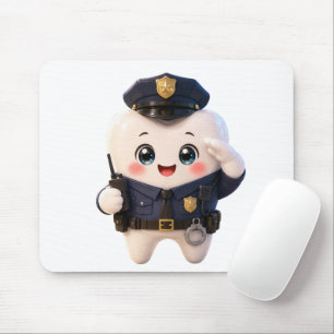 Tapis de souris agent de police dentaire
