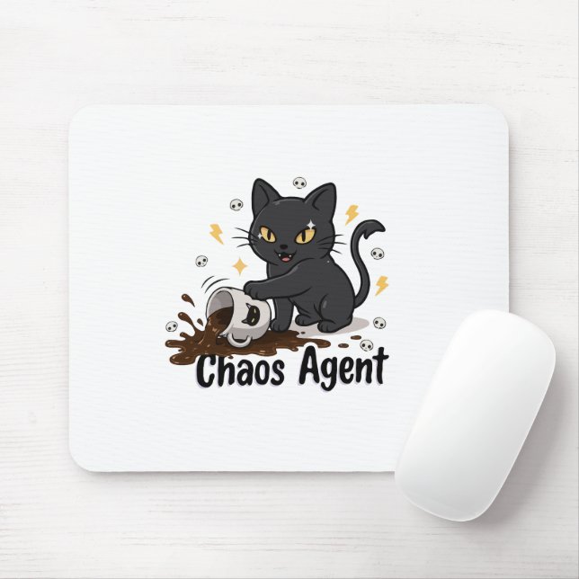 Tapis De Souris Agent du chaos Black Cat (Avec souris)