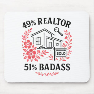 Tapis De Souris Agent immobilier 49% Agent immobilier 51% Mauvais