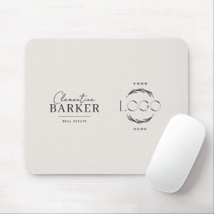 Tapis De Souris Agent immobilier élégant Logo et nom personnalisés