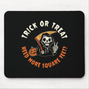 Tapis De Souris Agent Immobilier Halloween Tricoter Ou Traiter Bes