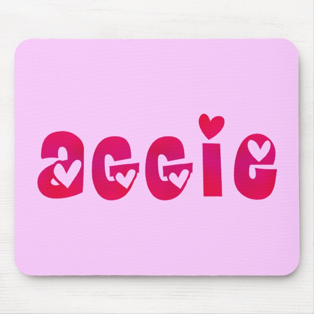 Tapis De Souris Aggie dans les coeurs (Devant)