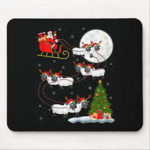 Tapis De Souris Agneaux Mouton Père Noël Traîneau Volant Drôle Mag