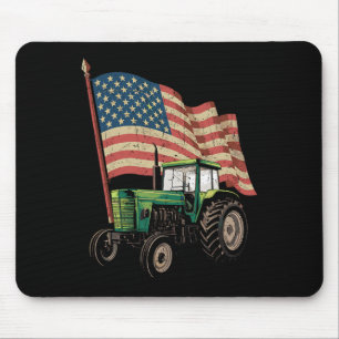 Tapis De Souris Agriculture Ferme Tracteur Usa Drapeau Tracteur Am