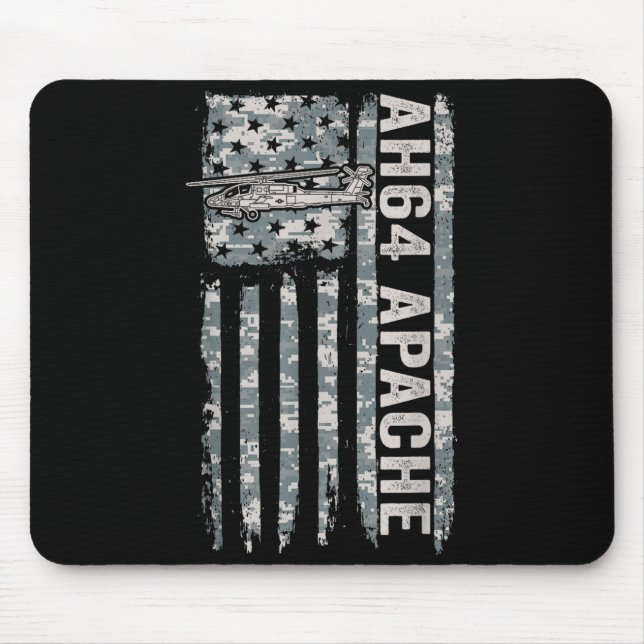 Tapis De Souris Ah-64 apache american flag helicopter camo apache  (Devant)