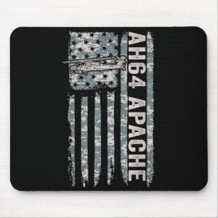 Tapis De Souris Ah-64 apache drapeau américain hélicoptère camo ap