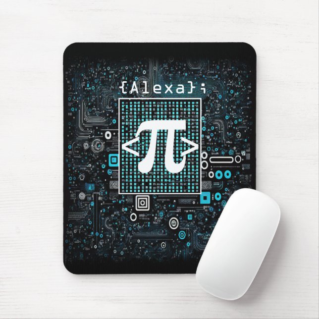 Tapis De Souris Ai - Technologie - Monogramme de codage - Symbole  (Avec souris)