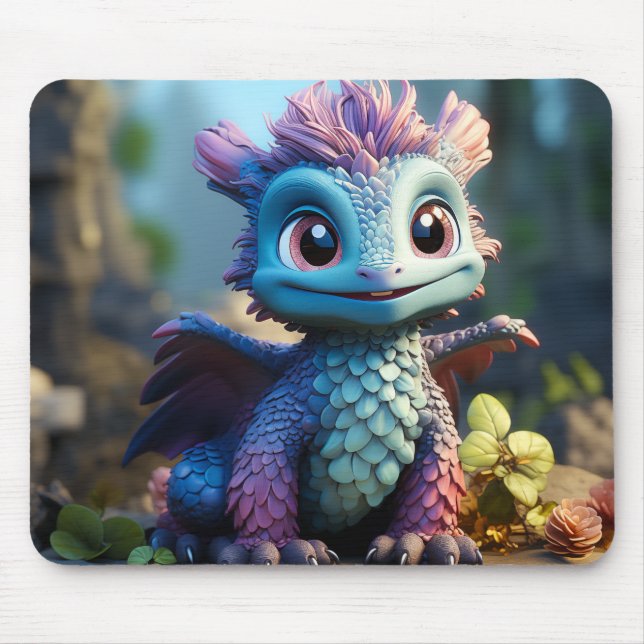 Tapis De Souris Aiden, un tablier de dragon lunaire (Devant)