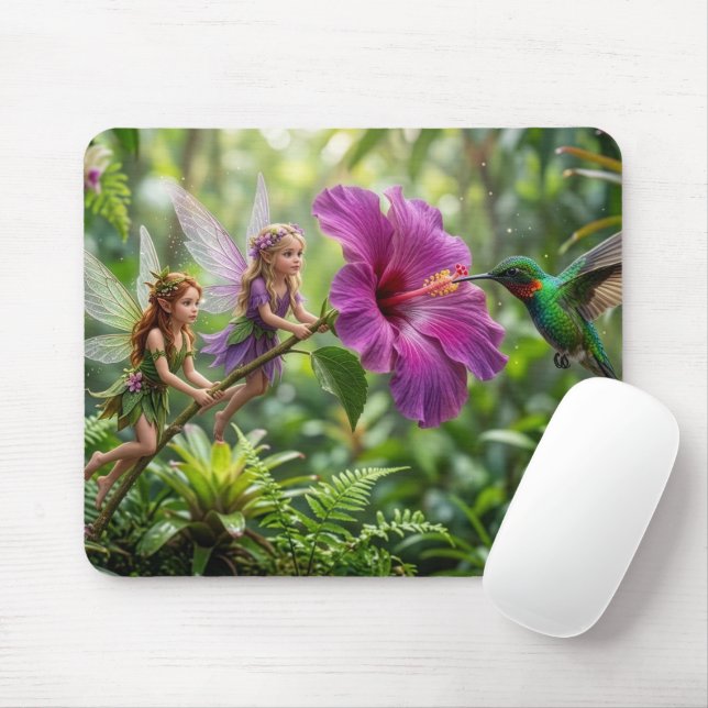 Tapis De Souris Aides Pixies Colibri (Avec souris)