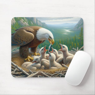 Tapis De Souris Aigle à tête blanche Aigles à nourrir