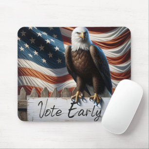 Tapis De Souris Aigle Balle Avec Signe Vote