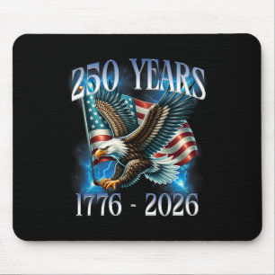 Tapis De Souris Aigle Et Drapeau 250 Ans 1776-2026 250e Anniversai