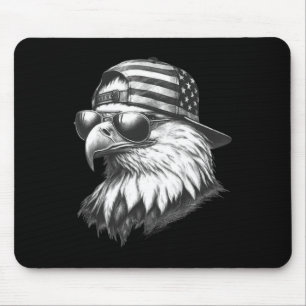 Tapis De Souris Aigle Patriotique 4 Juillet États-Unis Drapeau Amé