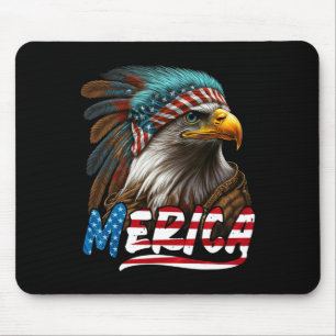 Tapis De Souris Aigle Patriotique Drapeau Américain 4 Juillet Meri
