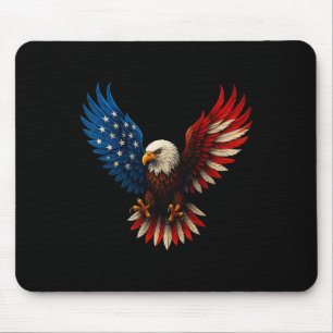 Tapis De Souris Aigle Patriotique Eagle, Drapeau Américain 4e Ju