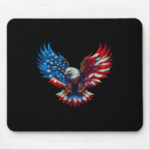 Tapis De Souris Aigle Patriotique Eagle, Drapeau Américain 4e Ju