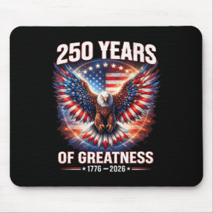 Tapis De Souris Aigle Patriotique Et Drapeau 250 Ans 1776-2026 4 J