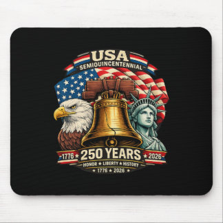 Tapis De Souris Aigle Patriotique Et Drapeau 250 Ans Américain 4 J