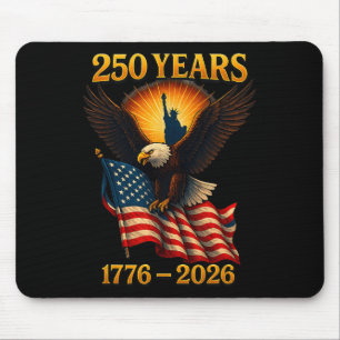 Tapis De Souris Aigle Rétro Américain 250 Ans Usa Patriotique 1776
