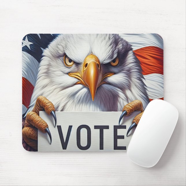 Tapis De Souris Aigle royal avec un panneau de vote (Avec souris)