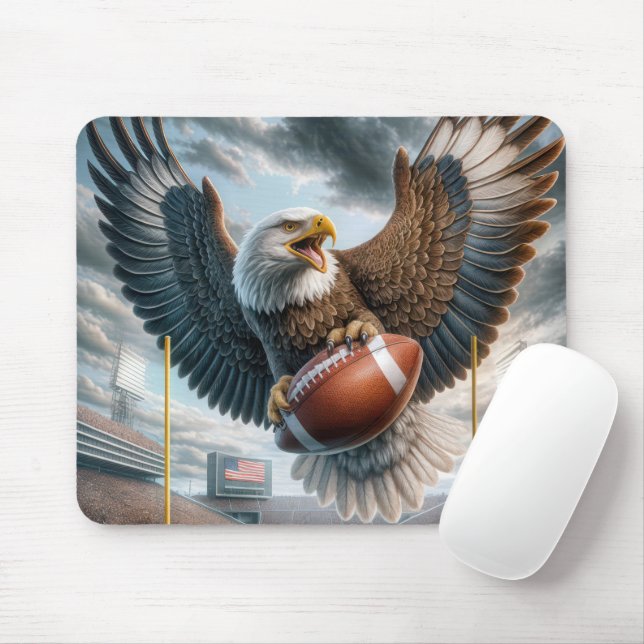 Tapis De Souris Aigle Scoring a Touchdown (Avec souris)