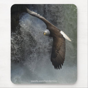 Tapis De Souris Aigle volant et chute d'eau Mousepad