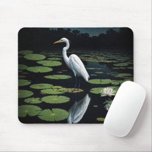 Tapis De Souris Aiguille Blanche Sur Lily Pad