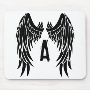 Tapis De Souris Aile d'angle de tatouage Monogramme