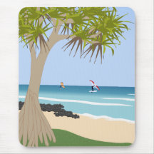 Aile surfeurs à huile Pandanus Tree à la plage