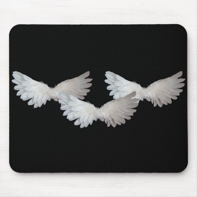 Tapis De Souris Ailes blanches Mousepad (Devant)