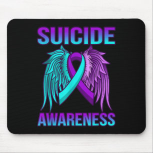 Tapis De Souris Ailes de sensibilisation au suicide mignon Bon sou