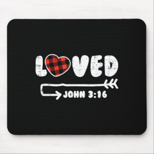 Tapis De Souris Aima Jean 3_16 Cœur Saint-Valentin Bible Christi