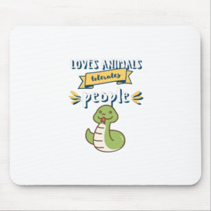 Tapis De Souris Aime les animaux tolère les gens