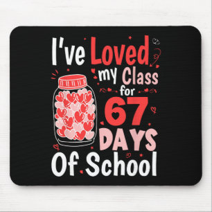 Tapis De Souris Aimé mon professeur pour 67 jours d'école Saint-Va
