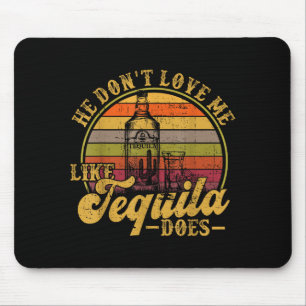 Tapis De Souris Aime-t-il la Tequila Boisson Mexicaine