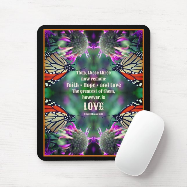 Tapis De Souris Aimer Citation Monarque Papillon Inspirational (Avec souris)