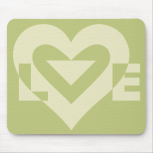 Tapis De Souris Aimer Deux Tons Sage Vert