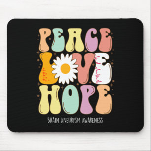 Tapis De Souris Aimer Hope Cerveau Aneurysme Cadeau de sensibilisa
