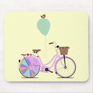 Tapis De Souris Aimez faire un cycle sur mon vélo rose par