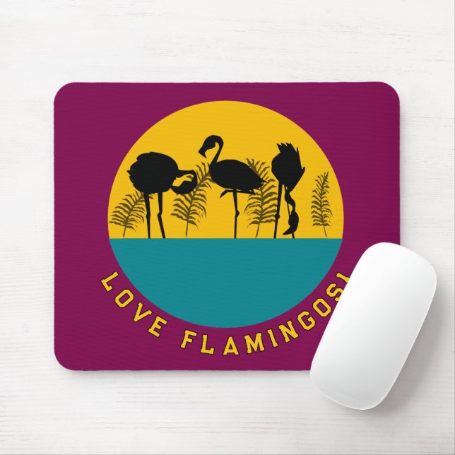 Tapis De Souris Aimez les flamants roses ! (Avec souris)