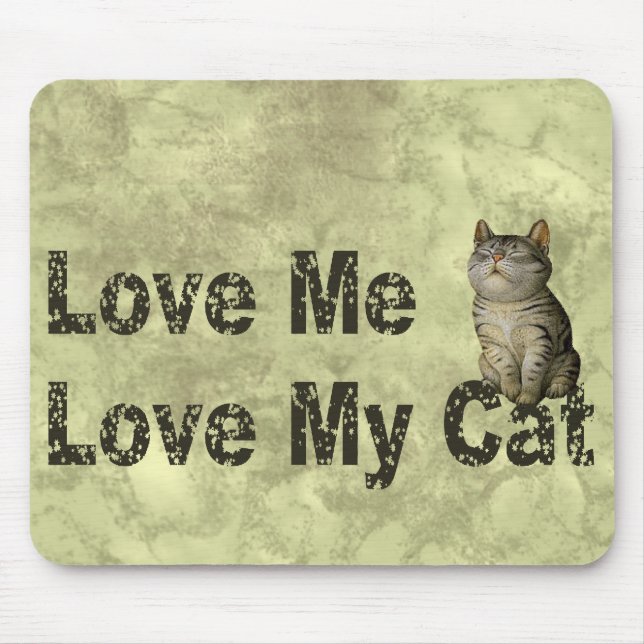 Tapis De Souris Aimez mon chat (Devant)